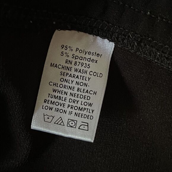 Susan Graver Straight Leg Pants Black Large Pull On Straight Women - Picture 9 of 12